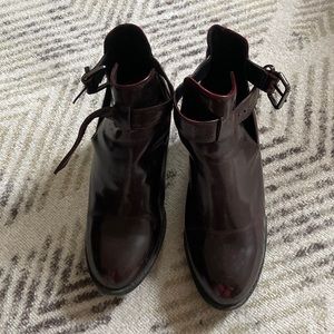 Zara burgundy ankle booties